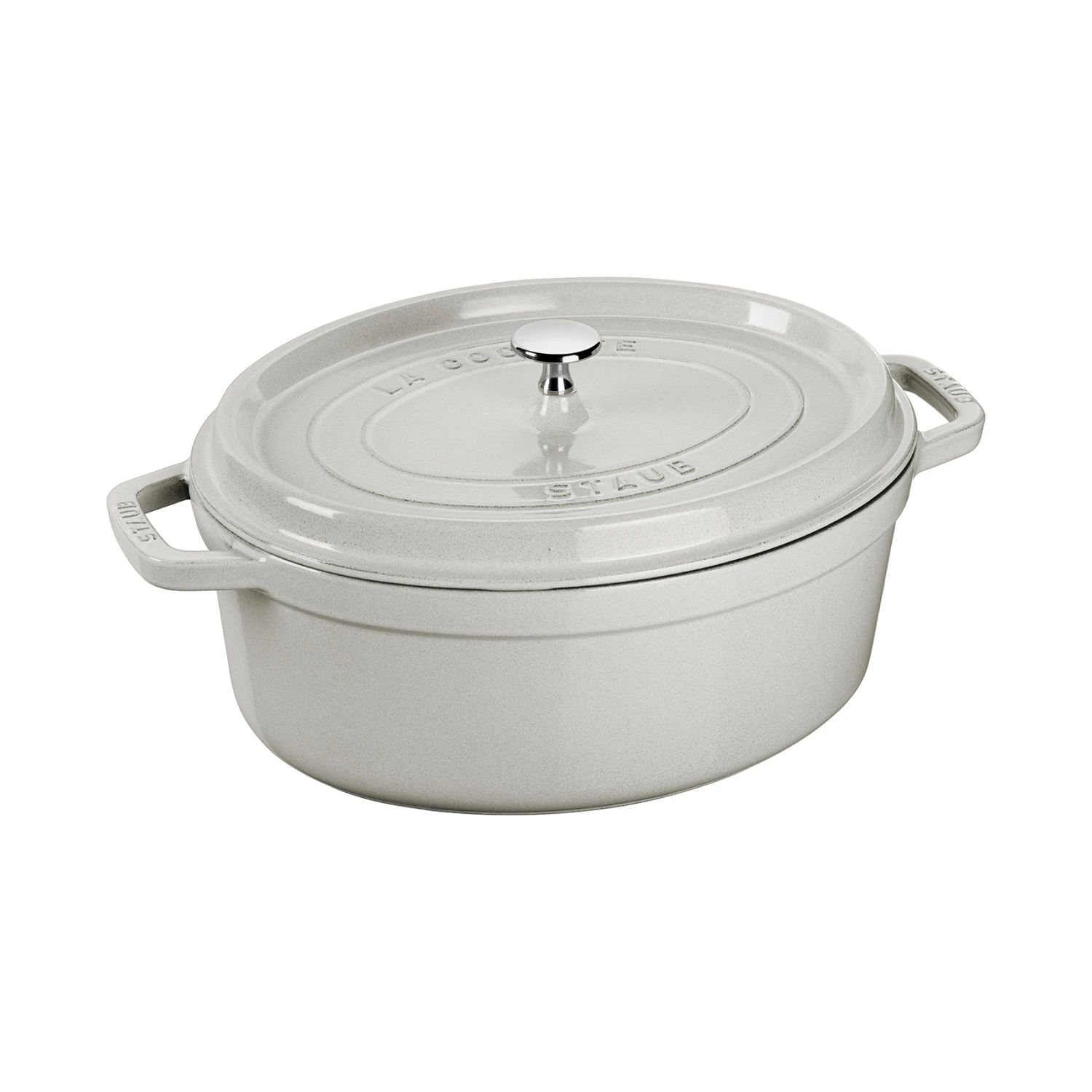 Staub White Truffle Stoofpan Ovaal 3 Staub White Truffle Stoofpan Ovaal