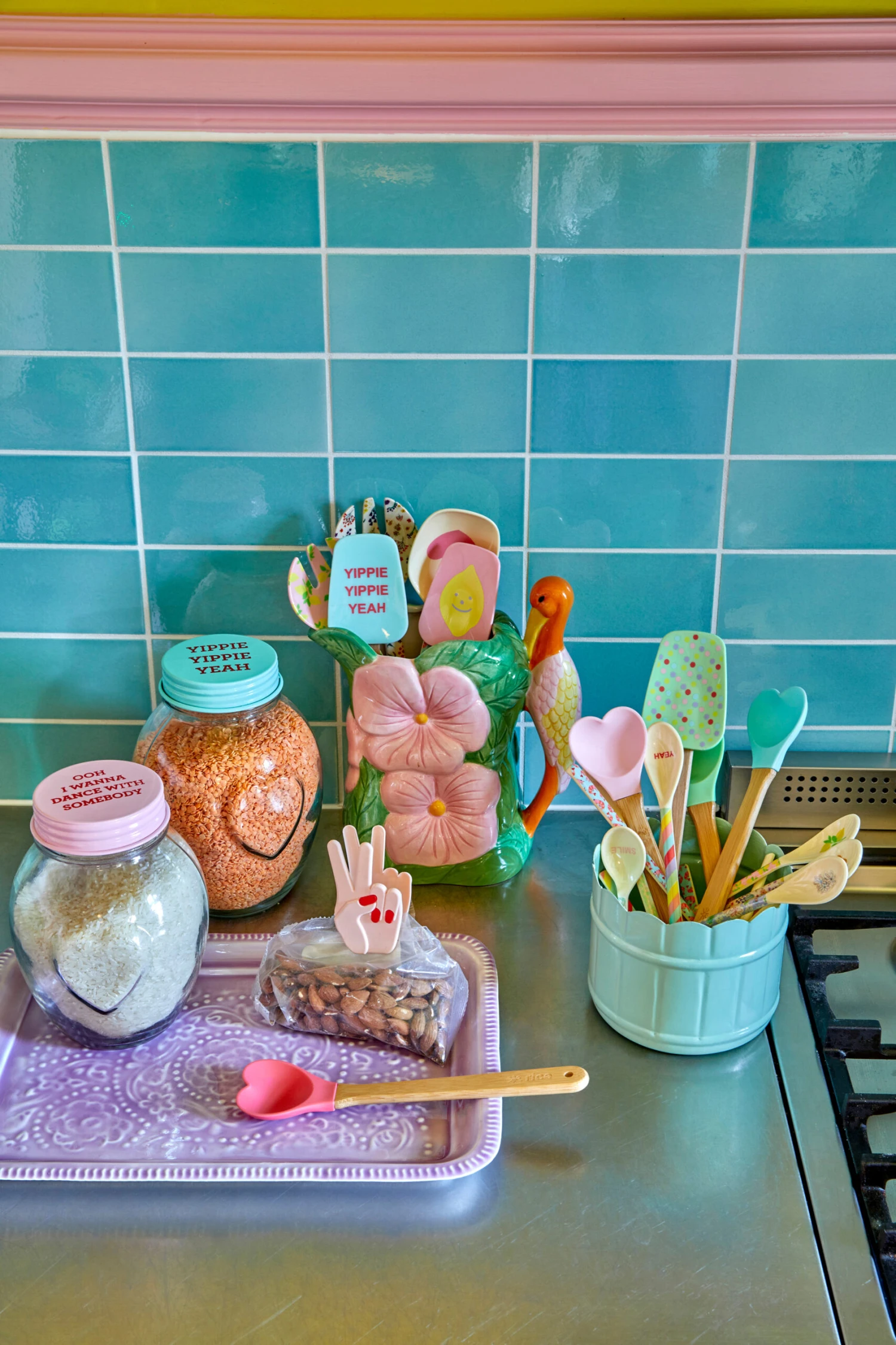 Rice Siliconen Lepel Met Bamboehandvat 23 Cm 2-delig 4 Rice Siliconen Lepel Met Bamboehandvat 23 Cm 2-delig - Afbeelding 2